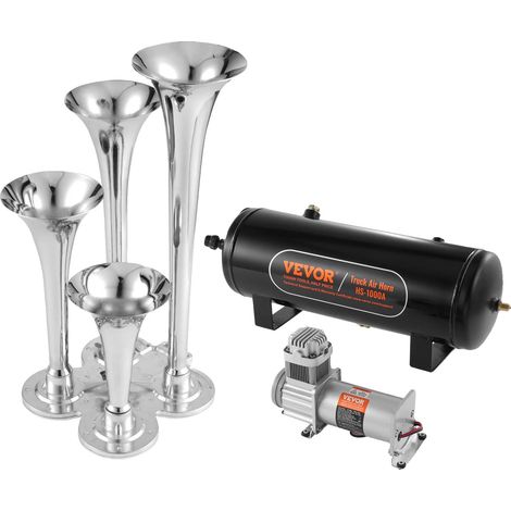 Kit de klaxon de train VEVOR, puissance sonore de 150 dB, réservoir d'air de 10 L, 10 L (1/2)