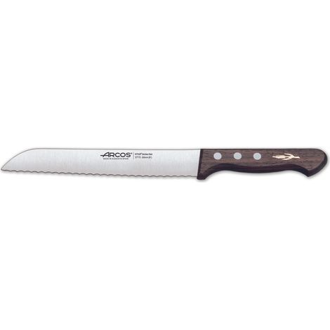 Brotmesser Arcos Palisander  271500 Edelstahl Nitrum und mango Rosenholz Messer mit 20 cm Klinge und Klingenabdeckung