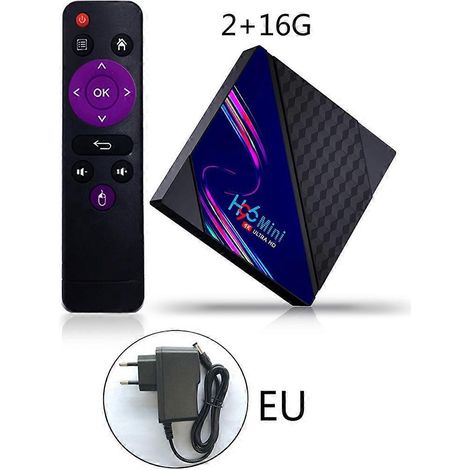 H96 Mini V8 RK3228A 16GB Android TV Box WiFi 4K Media Player für YouTube - EU-Kabel