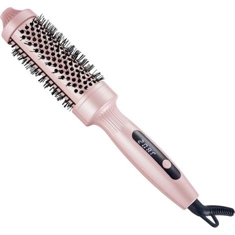 Beheizbare Bürste, Thermobürste 38 mm, beheizter Kamm, Thermolockenbürste, Haarglättungsbürste, 3-in-1 Keramik-Heizstab (verwendbar als Kamm, Glätteisen und Lockenstab) (1/5)