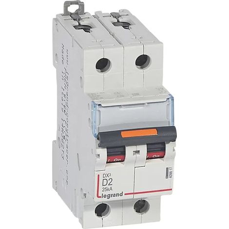 Legrand 409817 Leistungsschalter dx≥ – Schraube/Schraube – Schraube/Schraube – 2p/230–400 V/2a/25ka/D (1/2)
