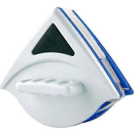 Nettoyeur de vitres magnétique double face, aimant réglable (1 pièce, bleu-blanc) (1/5)