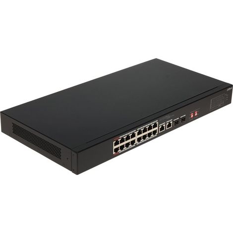 Conmutador PoE Dahua S3218-16ET-135 16x10/100 PoE 2x1G Combo+2xSFP 135W 250m Fw1.0.01.20 (1/2)