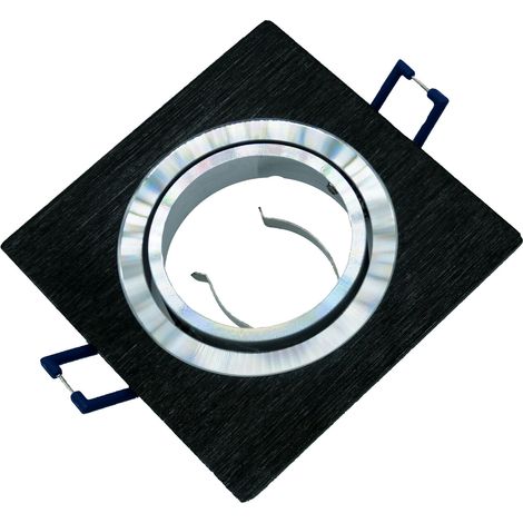 Beweglicher Deckenstrahler, schwarz und silber, GU10 quadratisch, ID-1021, Idealed (1/2)