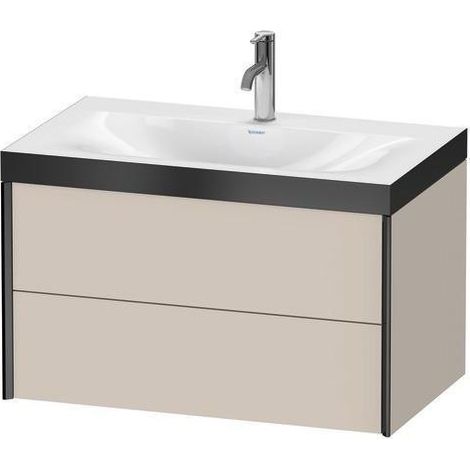 Support de lavabo sous plan XVIU 503x800x480mm avec cadre/profil Viu en noir
