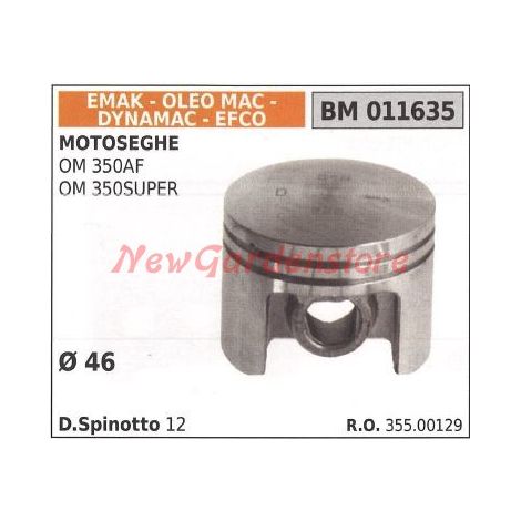 Pistone per motosega OM 350AF OM 350SUPER Ø 46 mm OLEOMAC 011635 355.00129