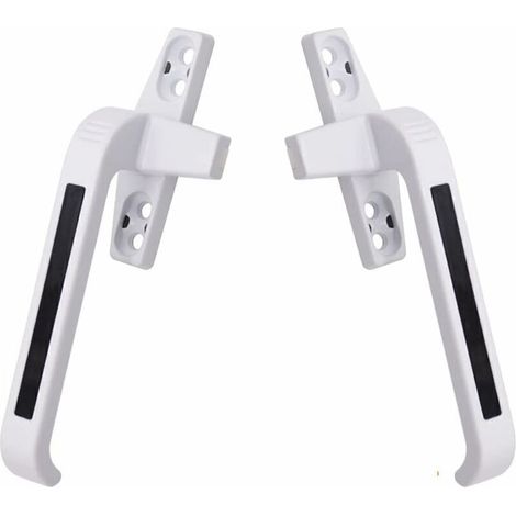 Poignée de Fenêtre Poignée Gauche et Droite Portes Battantes en Alliage D'aluminium Verrouillage des Fenêtres Poignée de Fenêtre Coulissante, - Blanc,de DEBUNS