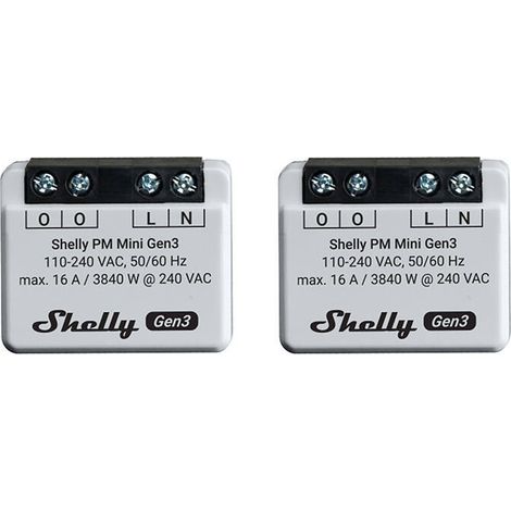 Set mit 2 Shelly PM Mini Gen3 WiFi/Bluetooth-Controllern