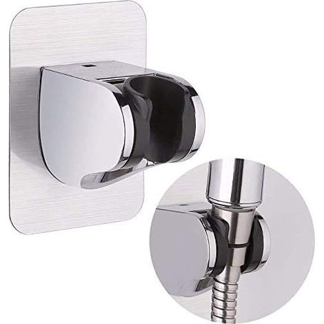 Supporto regolabile per soffione doccia con ventosa, impermeabile, non richiede foratura, accessori per il bagno (1/5)