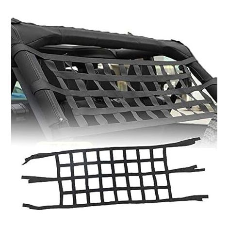 Amaca da tetto per auto, comoda rete elastica per il carico del tetto dell'auto, amaca da tetto per auto in tessuto Oxford ad alta resistenza per Jeep Wrangler YJ, TJ, YJ, JK, JL (1/4)