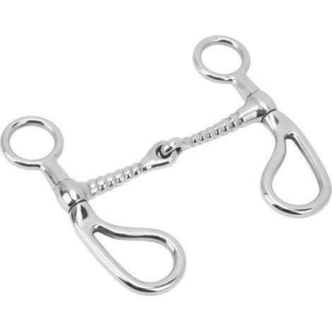 Mors de filet pour cheval 125mm en acier inoxydable, anneau O anti-morsure pour équitation et ferme équestre (1/5)