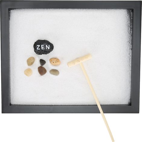 Plateau à sable décoratif innovant de style zen pour la maison, le salon ou une table - Cadeau artisanal (1/5)