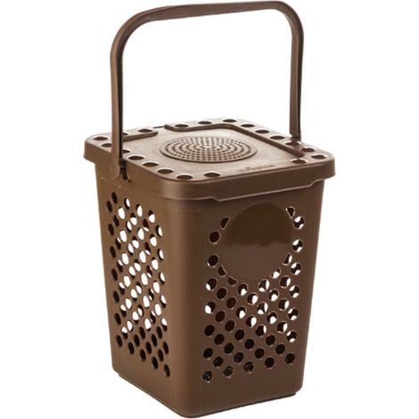 Pattumiera Ecoplast 10L Marrone Riciclata per Differenziata (1/5)