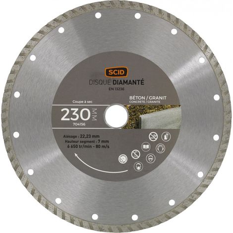 Betonschleifscheibe Granit 230mm - 22,23mm Bohrung