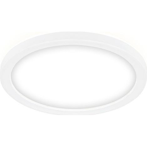 Leuchten - Panneau LED, plafonnier avec effet de rétro-éclairage, 12 watts, 1400 lumens, 4000 Kelvin, blanc, rond, Ø 19cm (1/5)