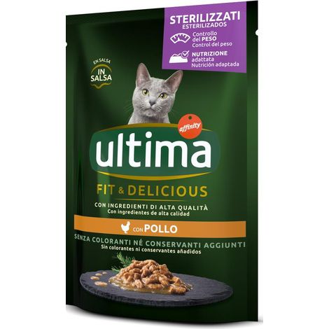 ULTIMA CAT BOCCONCINI PER GATTI STERILIZZATI IN BUSTINA DA 85 GR AL POLLO (1/2)