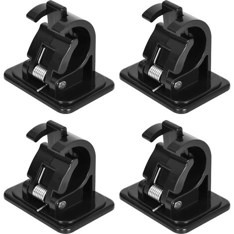 Lot de 4 supports adhésifs pour tringle à rideau, crochets muraux pour barre de douche et rideaux de salle de bain (1/5)