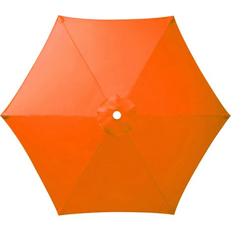 Toile de Remplacement pour Parasol 6 Branches, Parasol de Jardin Anti-UV et Imperméable, Remplacement de Toile de Parasol( Orange,300CM) (1/3)