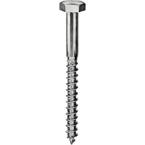 Tirafondi testa esagonale 5 x 30 - 10 pz.