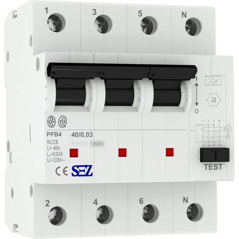 Interruttore differenziale di tipo A da 40 A 30 mA 4P 10 kA (1/2)