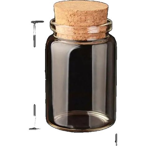 Botellas de vidrio con tapón, varios tamaños, ideales para manualidades y regalos, 80 ml. (1/2)