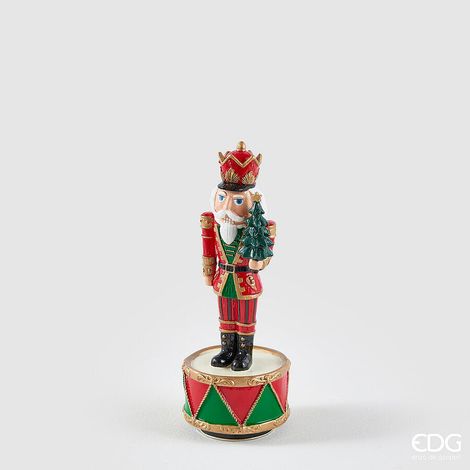 EDG Enzo De Gasperi Carillon Natalizio Soldatino H22 Ø8 cm Verde Rosso – Decorazione di Natale (1/4)