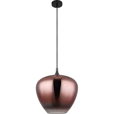Suspension lampe suspendue salle à manger lumière noir verre mat cuivre salon (1/5)