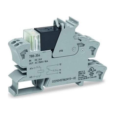 Wago 788-354 relé inversor gris 24 V DC 16 A