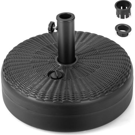 Fillable Round Umbrella Base Stand Water/Sand Filled Patio Umbrella Hold (1/5)