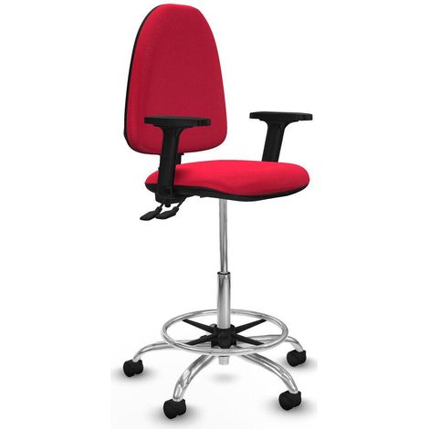 Piqueras y Crespo Silla de Oficina Roja Altura Regulable