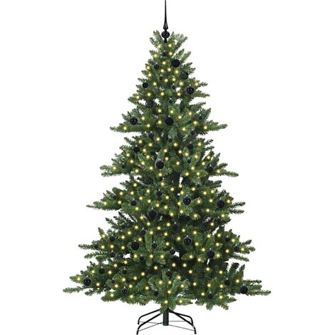 Sapin de Noël,Arbre de Noël Artificiel à Branches Articulées 210 cm PVC CFW17094 (1/5)