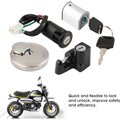 Verrouillage de réservoir de carburant et casque antivol pour Honda Monkey/Ape (1/5)