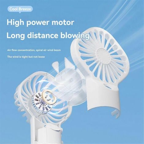 Ventilatore portatile bianco ricaricabile (1/4)