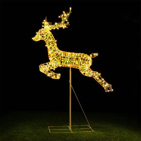Renna Luminosa Natalizia Addobbo per Esterno Cervo Led Luce Calda 94 x 150 cm (1/5)