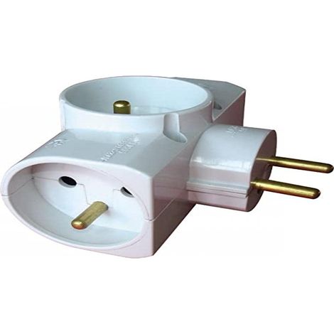 Multiprise 3 Prises latérale 3x16A Blanc (1/2)