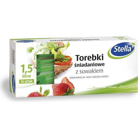 Stella Ziplock Lunchbeutel 1,5 l, 16 Stück pro Packung