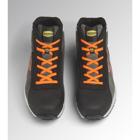 Chaussures de sécurité hautes GLOVE A.BOX MID PRO S3S FO SR HRO ESD grises/oranges fluo DIADORA - 183120 C8321 43
