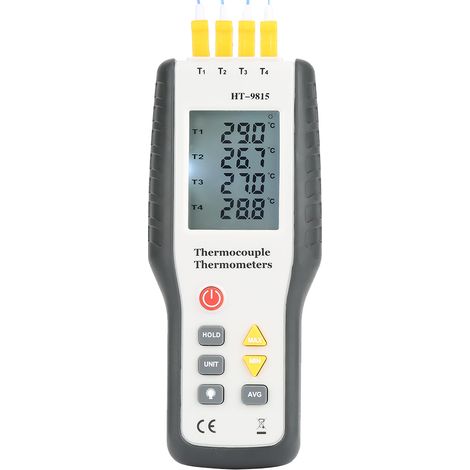 Thermomètre numérique à capteur thermocouple de type K à 4 canaux HT-9815 (1/5)