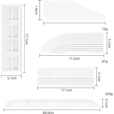 Set di 5 rampe di accesso per robot aspirapolvere, ausilio per salire, compatibile con tutti i robot aspirapolvere, rampa di ingresso per sedia a rotelle, rampa di ricambio per porte (1/3)