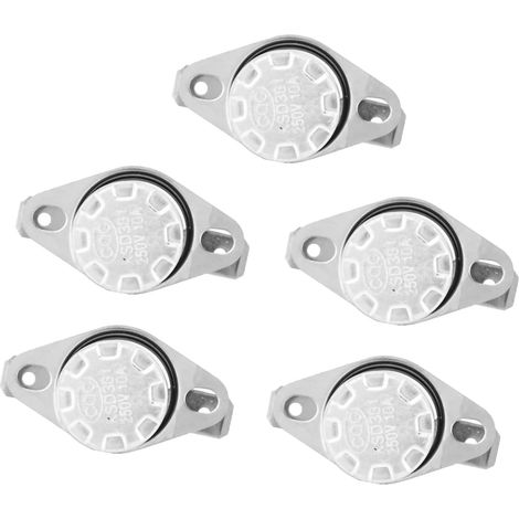 Conception Délicate KSD301 Interrupteur de Thermostat de Contrôle de Température Interrupteur Thermique pour Systèmes CVC 5 Pièces NO pour un Contrôle Précis de la Température (55℃) (1/5)