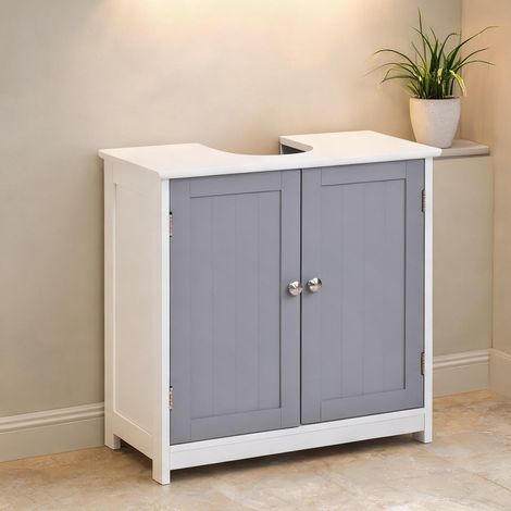 Meuble de salle de bain bianco Grigio en MDF 60 x 30 x 60 cm (1/5)