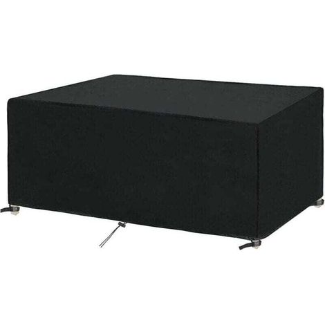 Housse Salon de Jardin 200x100x75cm Protection Bache Table de Jardin Mobilier Extérieur Imperméable Coupe-Vent Anti-UV Résistant Au Froid Housse de Meuble Tissu Oxford (200x100x75cm)-- (1/4)