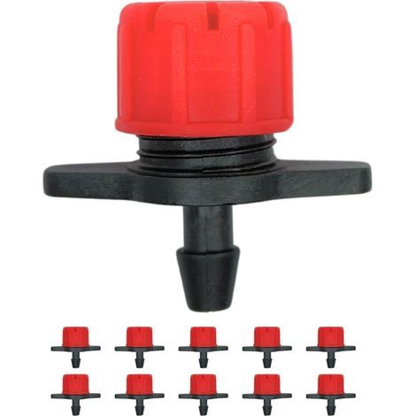 Lot de 10 Goutteur à goutte, Débit réglable 0-70 l/h, Tuyau 16 mm, Jardin, Plantes (1/5)