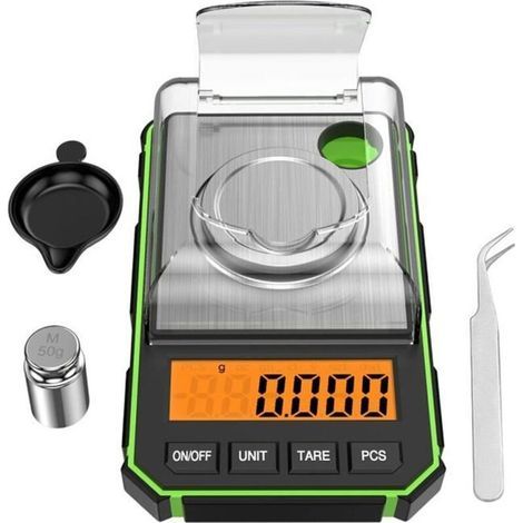 Balance de Haute Précision, Balance de Bijoux, Balance de cuisine, 50g/0.001g, pour Cuisine, Bijoux, laboratoire (1/4)