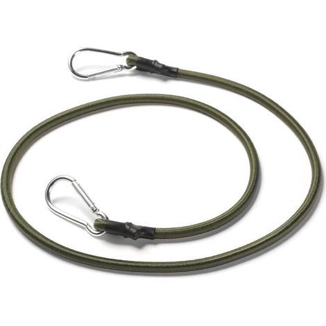 Outdoor Bungee Carabiner, 8mm Adjustable Elastic Rope with Carabiner - Bungee Cord for Outdoor Camping Luggage Bike Rack (130cm)
