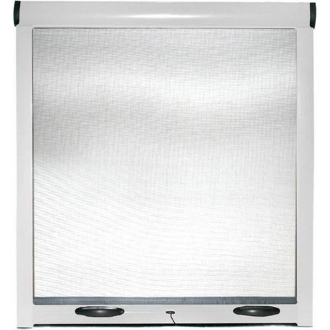 Moustiquaire de fenêtre réductible 60x150 cm – Structure en aluminium – Cordon de fermeture – Poignées confortables ABS antichoc – Your Self