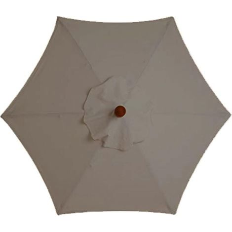 YMYNY Ersatzbezug für Sonnenschirm – 6 Streben – 3 m – wasserdicht – UV-beständig – Ersatzstoff (3 m / 9,8 Fuß, Khaki) (1/4)