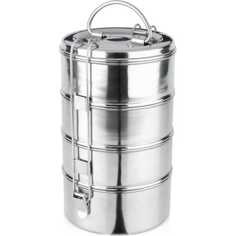 Contenitore in acciaio a doppio scomparto per alimenti e pasti, 4 x 900 ml (1/5)
