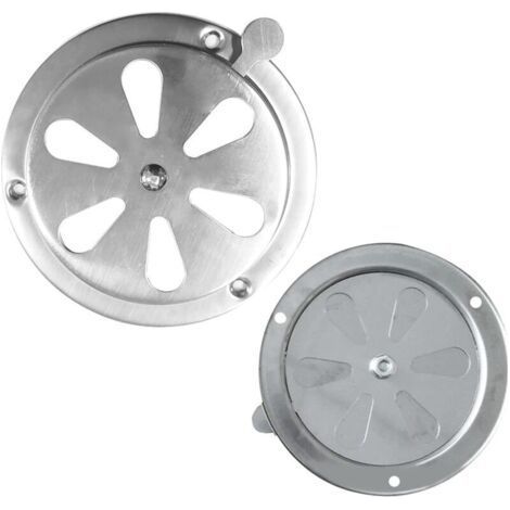 Round Ventilation Grille, Stainless Steel Ventilation Rosette, 125mm Stainless Steel Ventilation Grille Incoming Air Exhaust Duct (1/5)