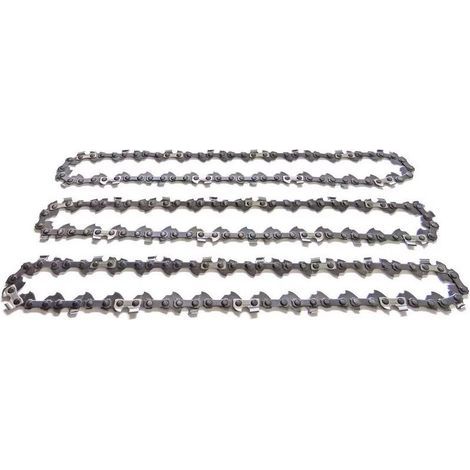– Lot de 3 chaînes de tronçonneuse 45 cm 3/8' – 62 maillons entraîneurs – Épaisseur 1,3 mm – Pour bois dur et teck (1/5)